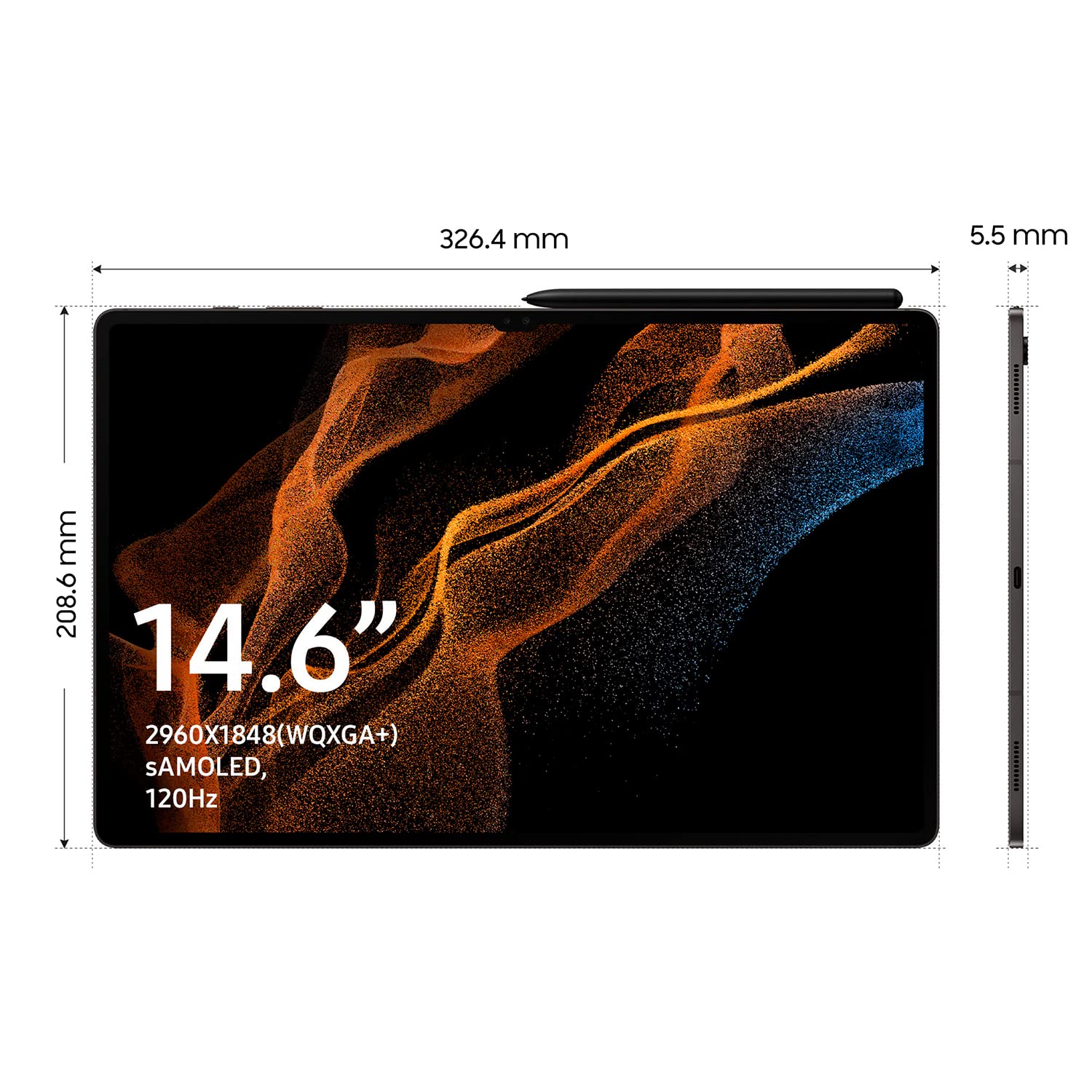 Galaxy Tab S8 Ultra 5G SM-X906 純正キーボード付き Galaxy Tab S8 Ultra Book Cover Keyboard Mobile Accessories